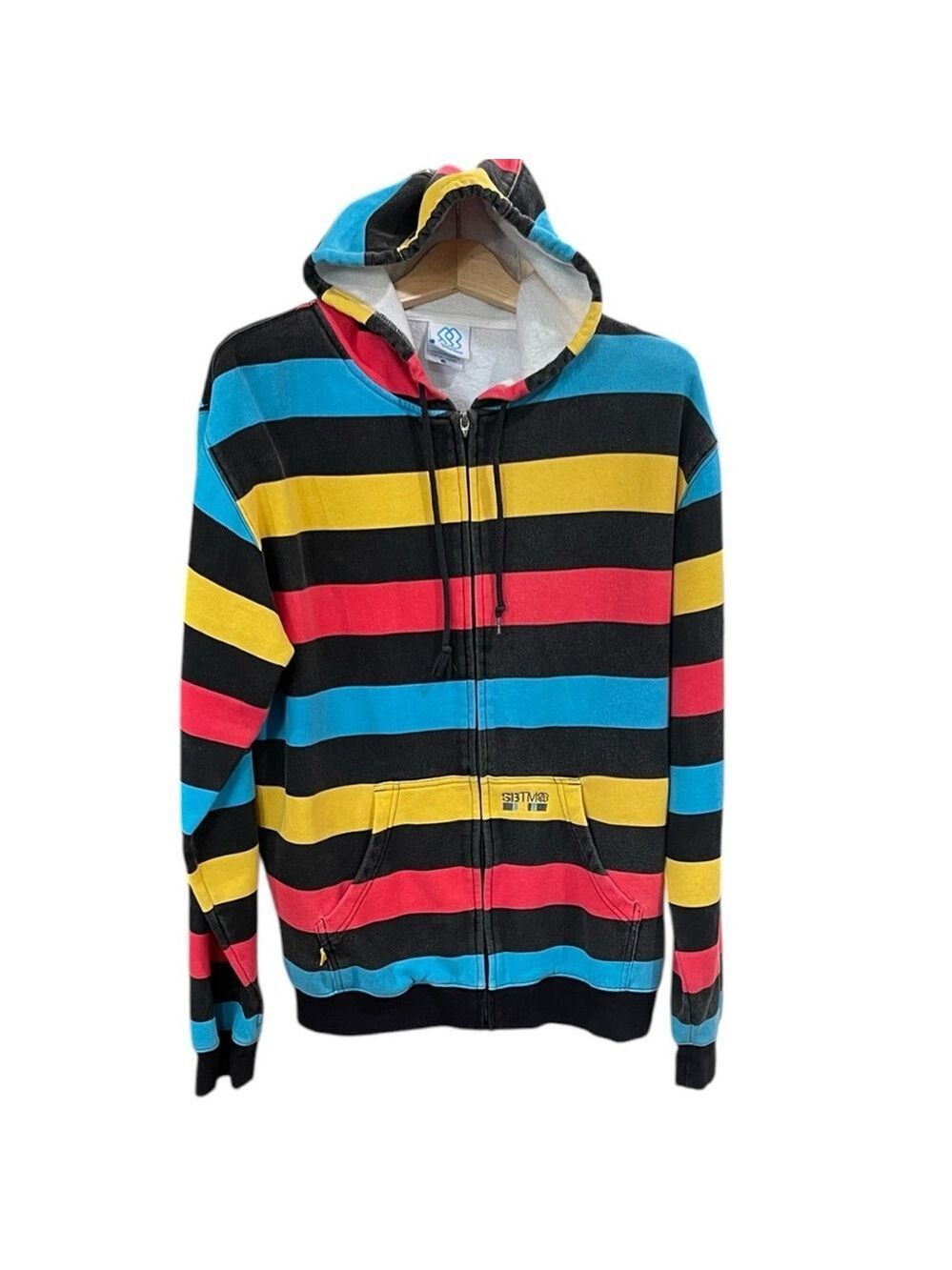 Special Blend Stripe Full Zip Snowboard Ski Hoodie SZ M Men’s Oversized